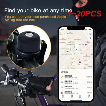 1~20PCS פעמון אופניים על AirTag אופניים הר GPS Tracker עמיד למים בעל פליז מסתיר AirTag תחת אופניים בל נגד גניבת אופניים